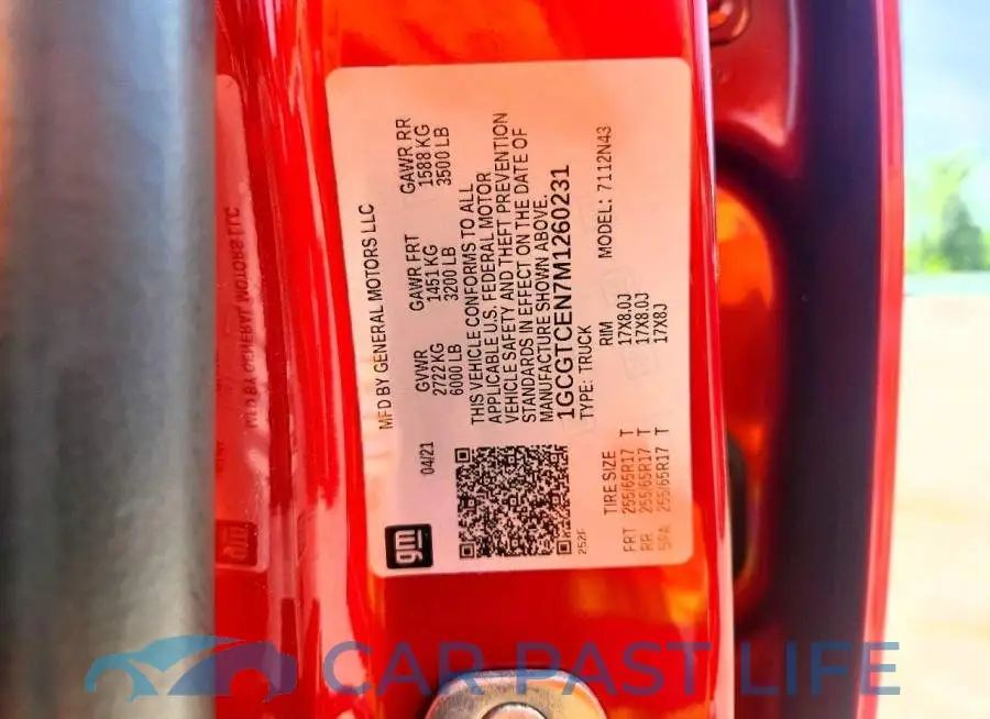 1GCGTCEN7M1260231# 12
