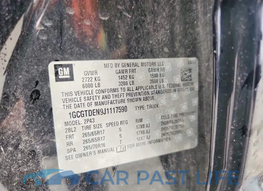 1GCGTDEN9J1117590# 12