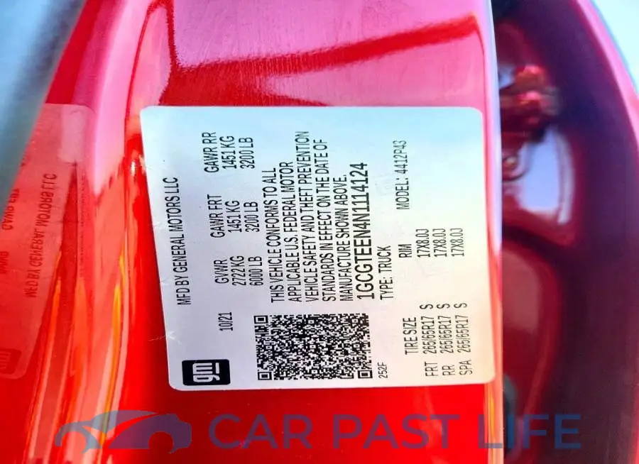 1GCGTEEN4N1114124# 12