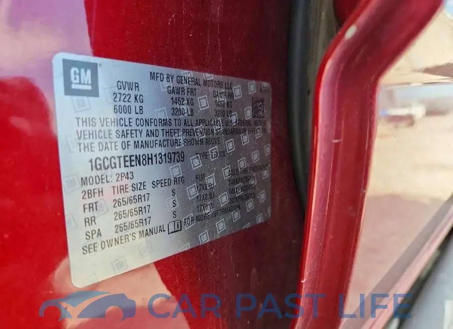 1GCGTEEN8H1319739# 12