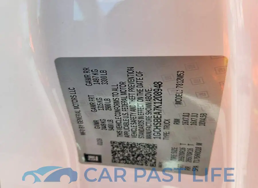1GCHSBEA7K1208948# 12