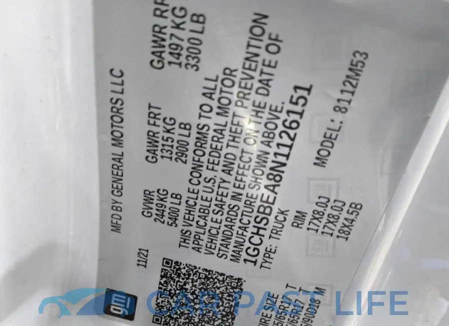 1GCHSBEA8N1126151# 13