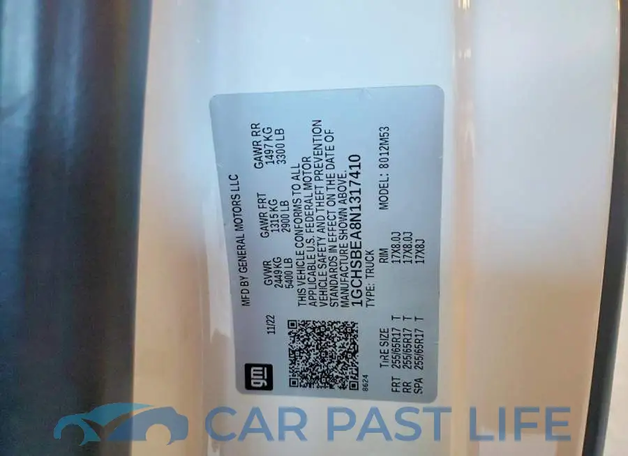 1GCHSBEA8N1317410# 12