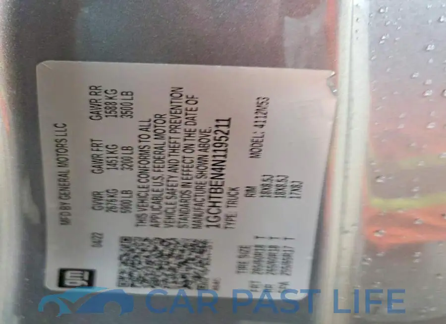 1GCHTBEN4N1195211# 12