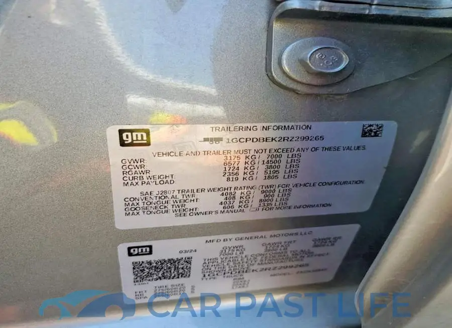 1GCPDBEK2RZ299265# 12