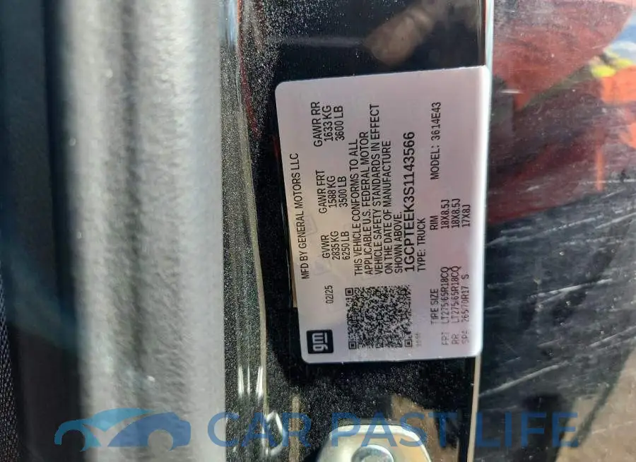 1GCPTEEK3S1143566# 13