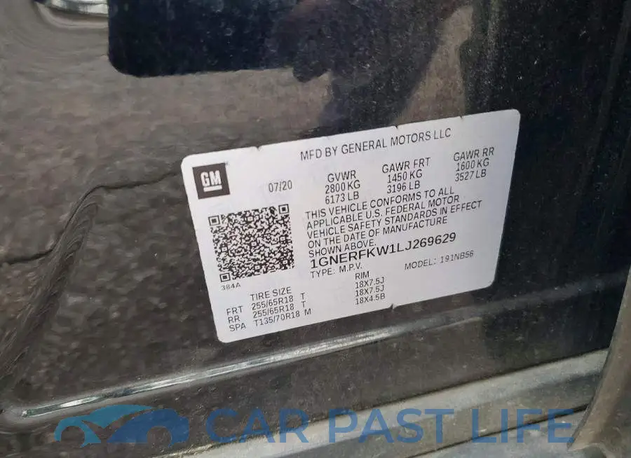 1GNERFKW1LJ269629# 12