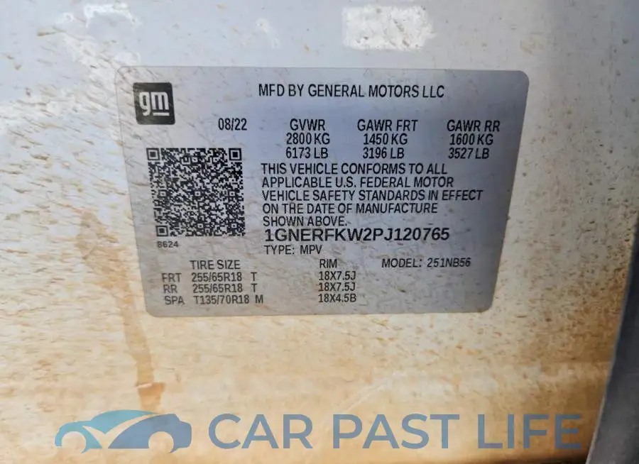 1GNERFKW2PJ120765# 13
