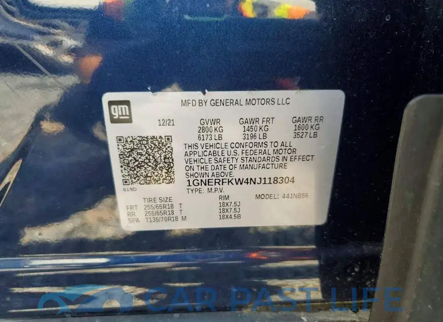 1GNERFKW4NJ118304# 13