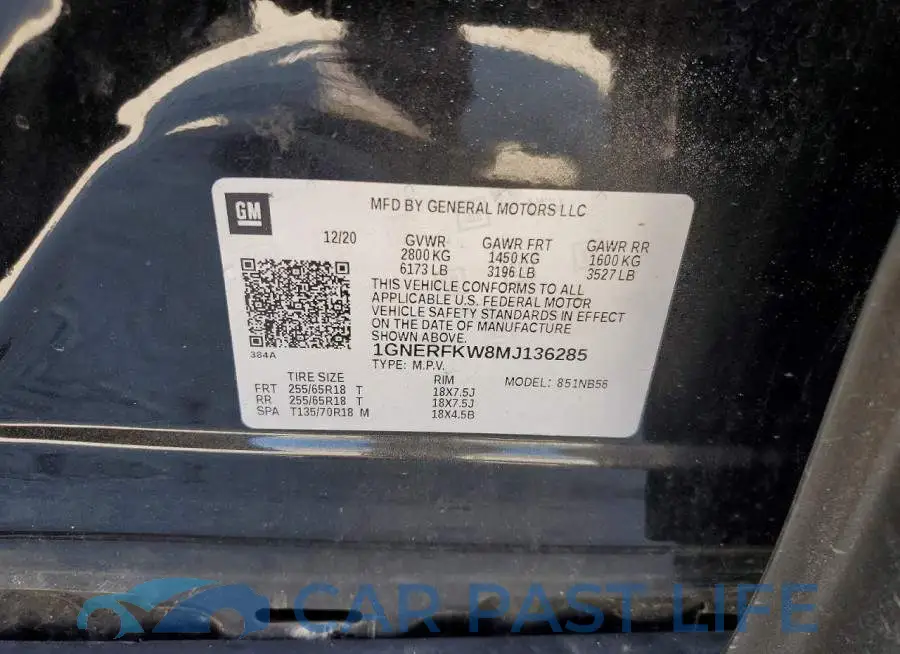 1GNERFKW8MJ136285# 13