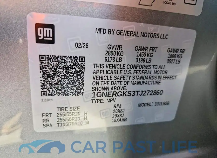 1GNERGKS3TJ272860# 14