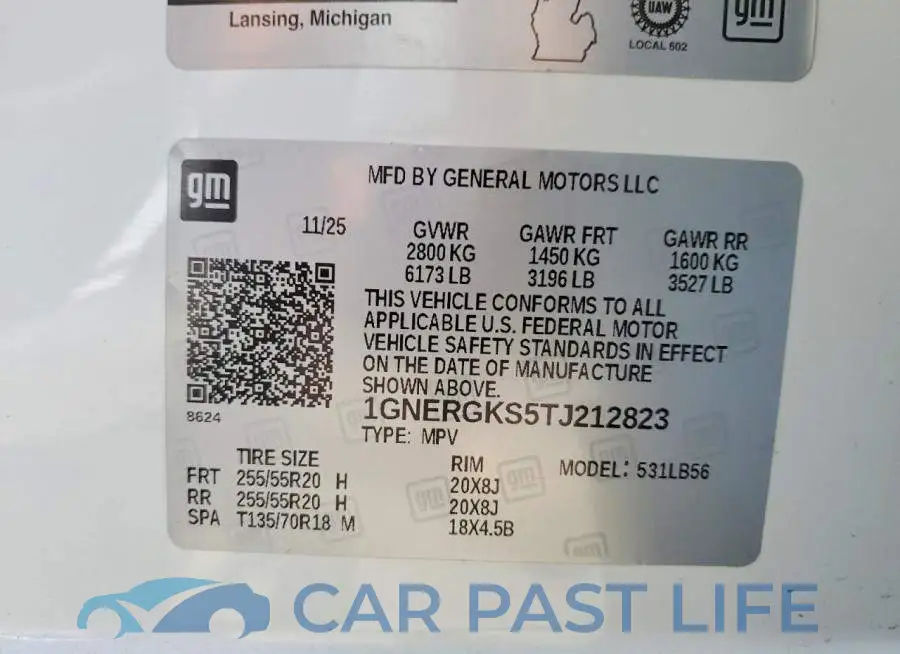 1GNERGKS5TJ212823# 13