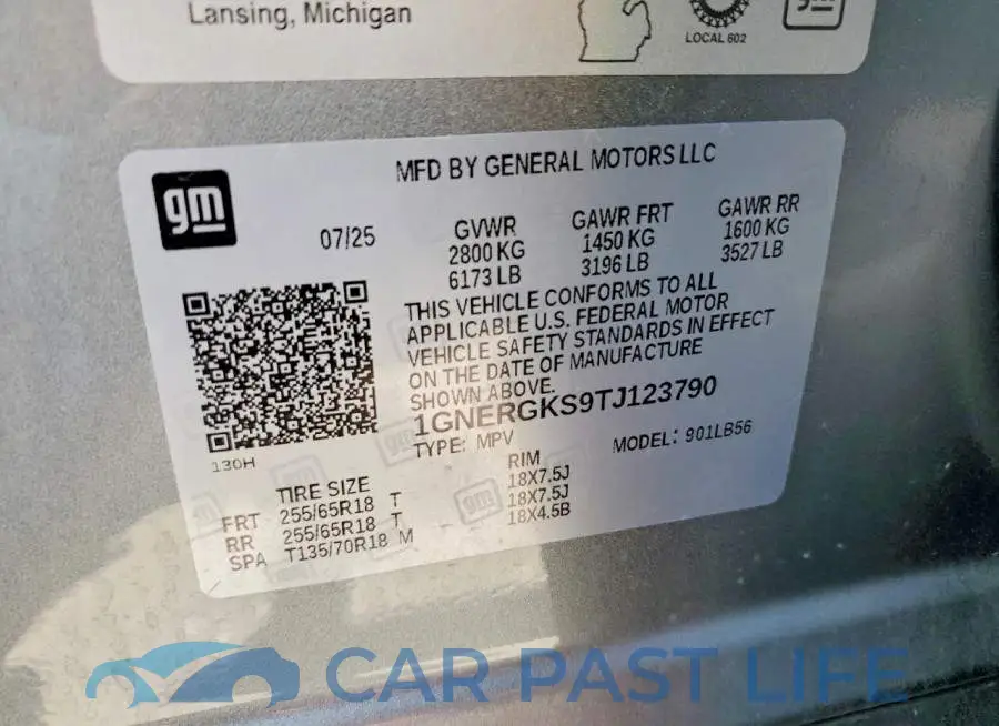 1GNERGKS9TJ123790# 13