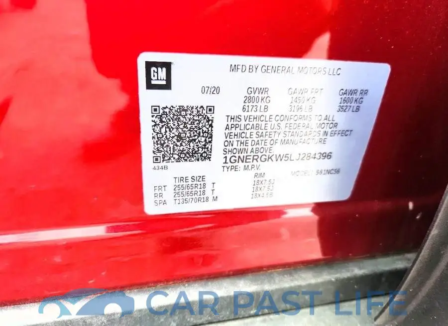 1GNERGKW5LJ284396# 13