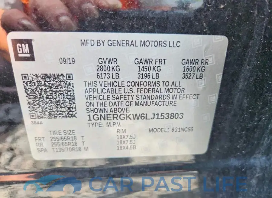 1GNERGKW6LJ153803# 13