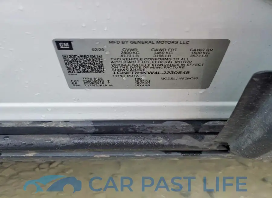 1GNERHKW4LJ230545# 13