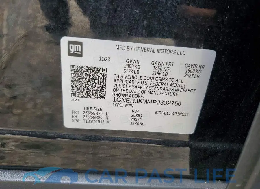 1GNERJKW4PJ332750# 13