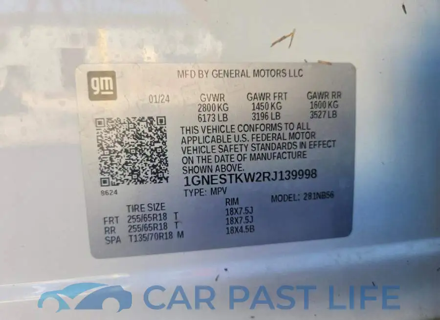 1GNESTKW2RJ139998# 12