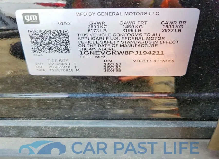 1GNEVGKW8PJ194211# 13