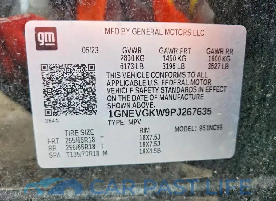 1GNEVGKW9PJ267635# 13