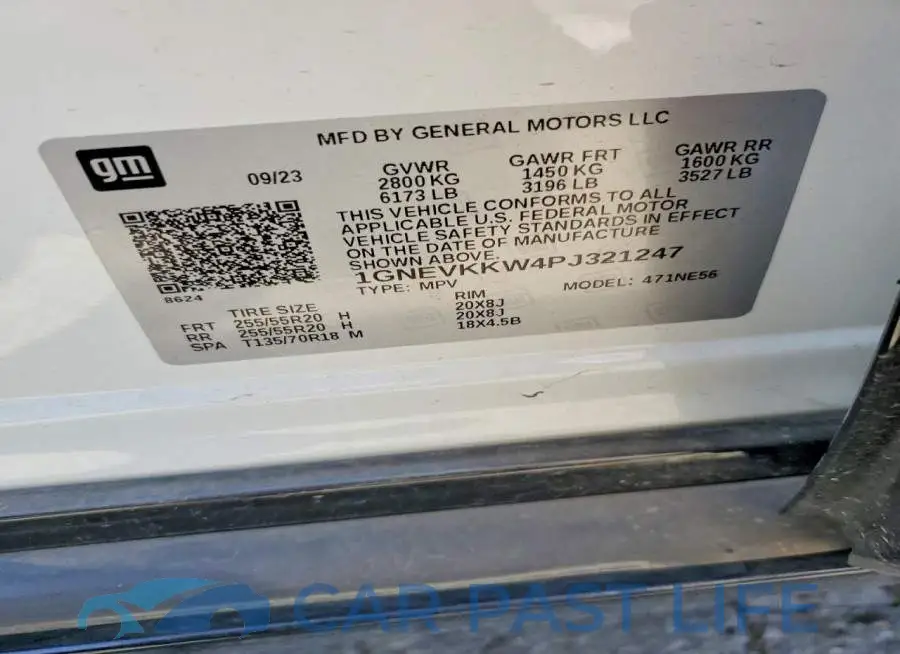 1GNEVKKW4PJ321247# 13