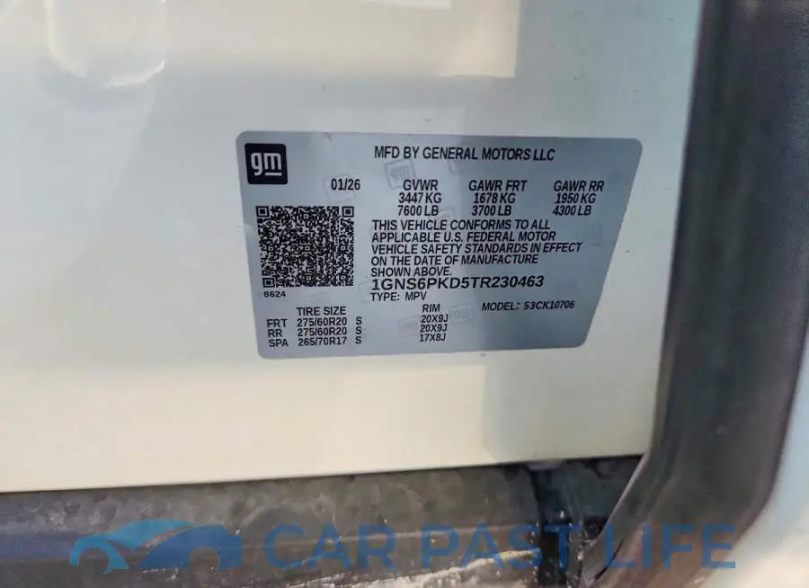 1GNS6PKD5TR230463# 14