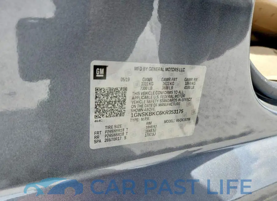 1GNSKBKC6KR353175# 13