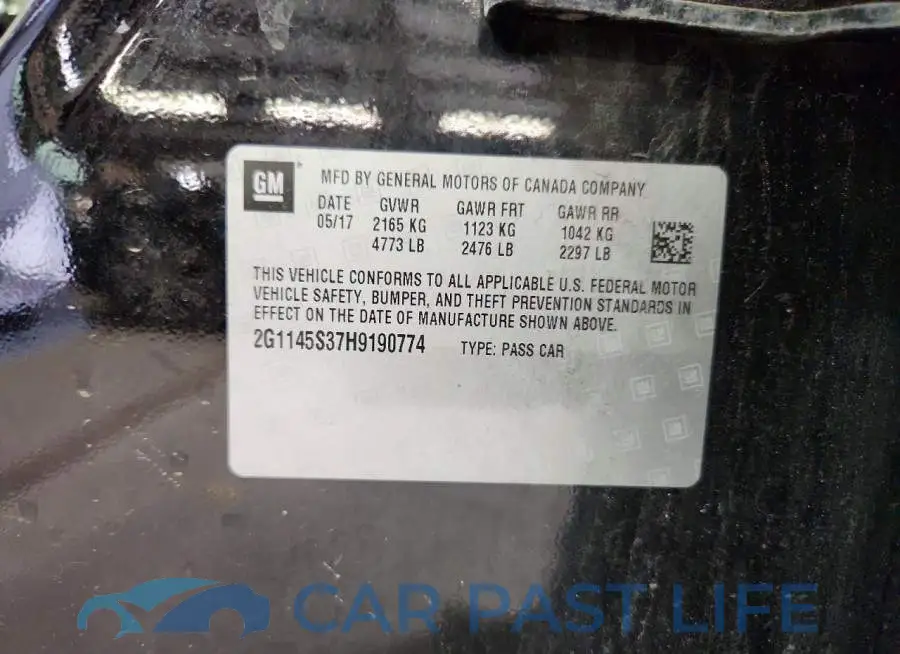 2G1145S37H9190774# 12