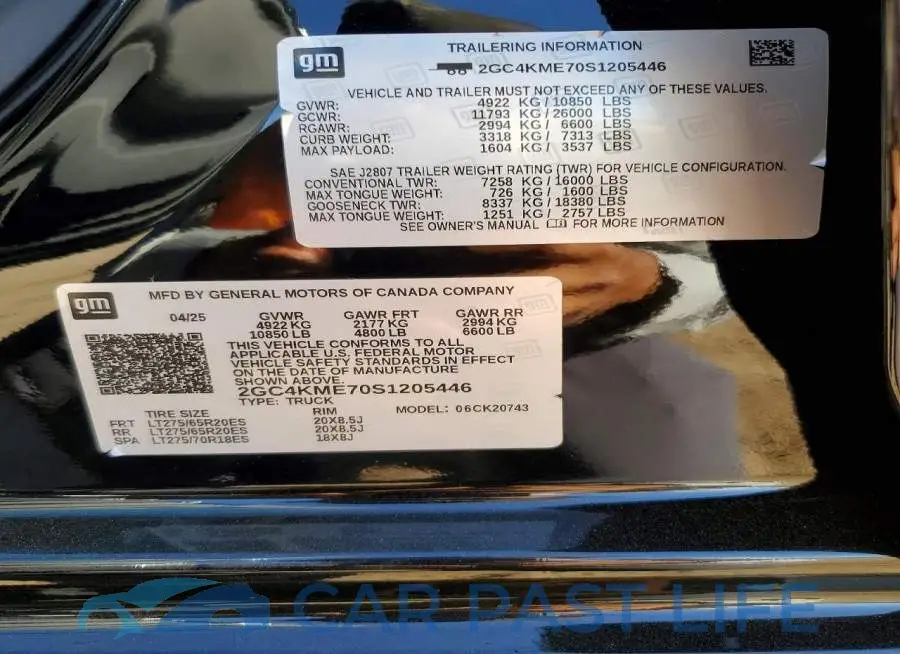 2GC4KME70S1205446# 12