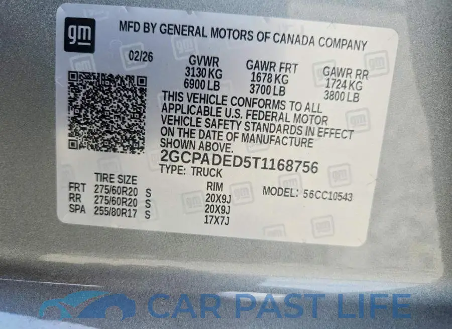 2GCPADED5T1168756# 13