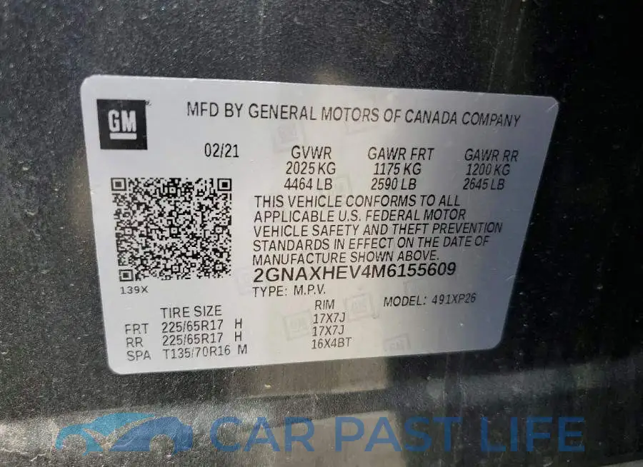2GNAXHEV4M6155609# 13