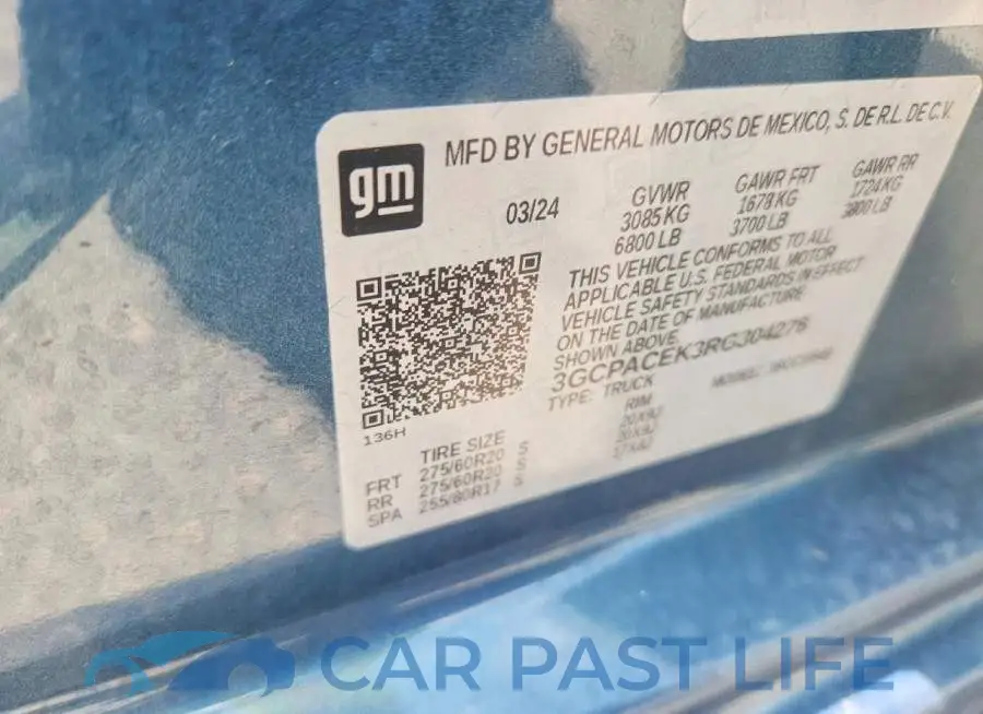 3GCPACEK3RG304276# 12
