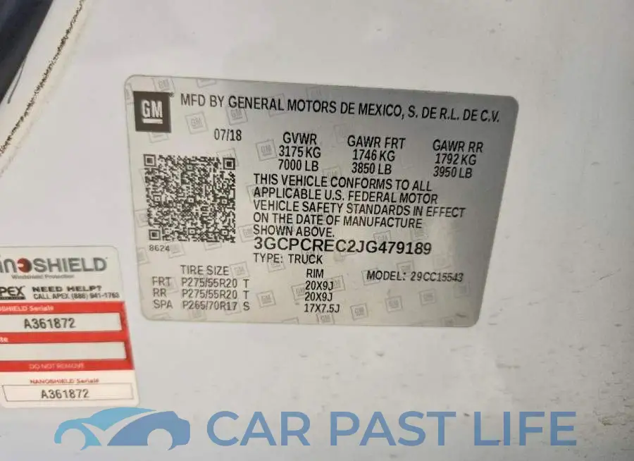 3GCPCREC2JG479189# 12