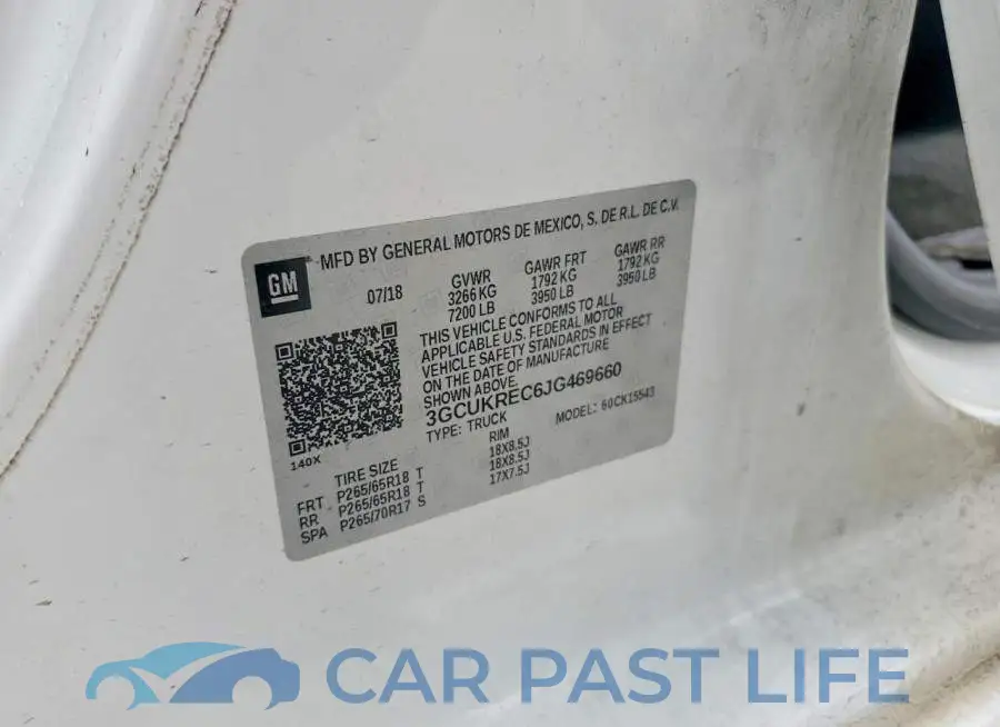 3GCUKREC6JG469660# 12