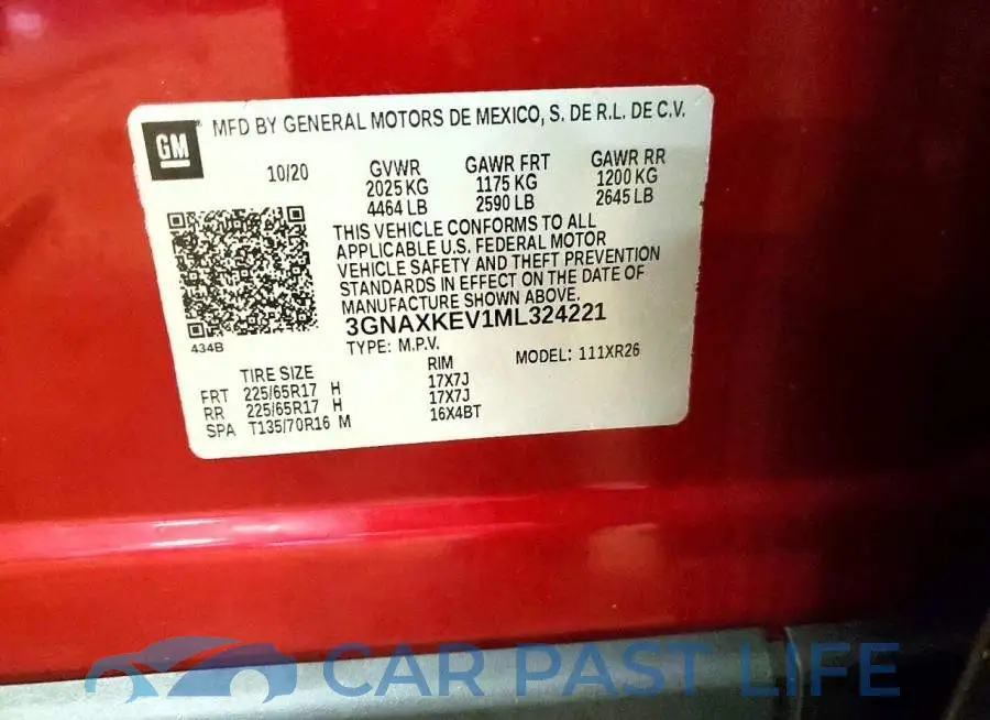 3GNAXKEV1ML324221# 14