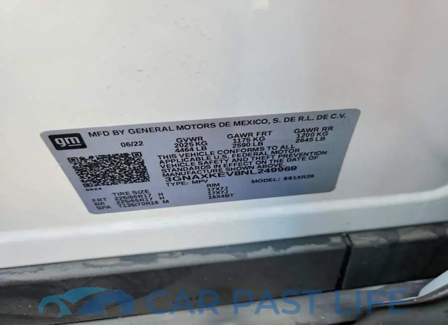 3GNAXKEV8NL249969# 13