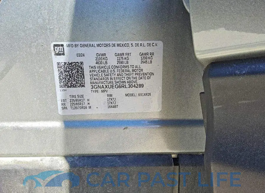 3GNAXUEG6RL304289# 13