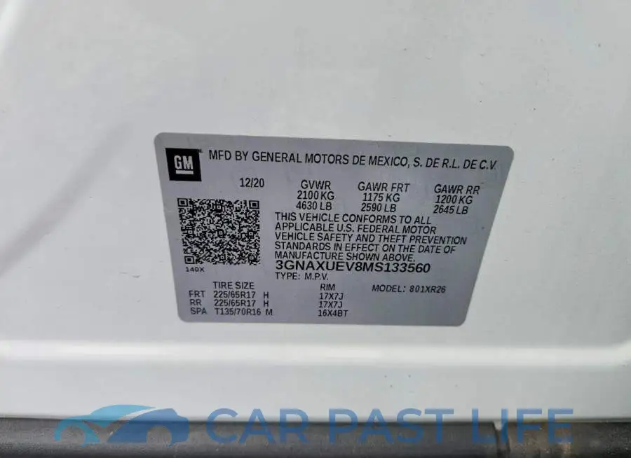 3GNAXUEV8MS133560# 13
