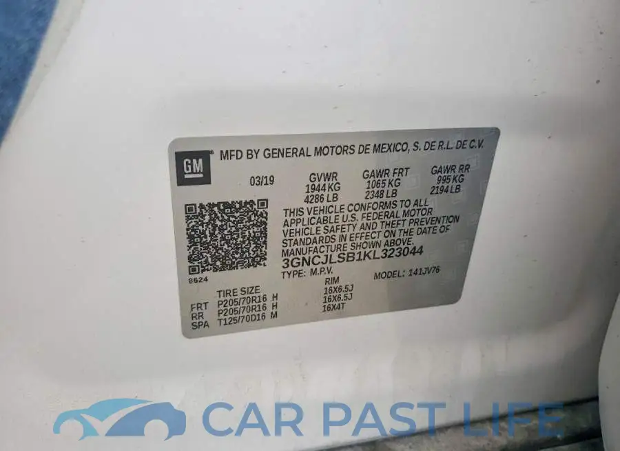 3GNCJLSB1KL323044# 13