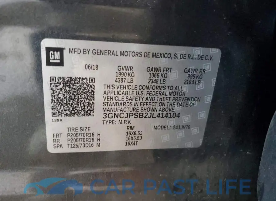 3GNCJPSB2JL414104# 13