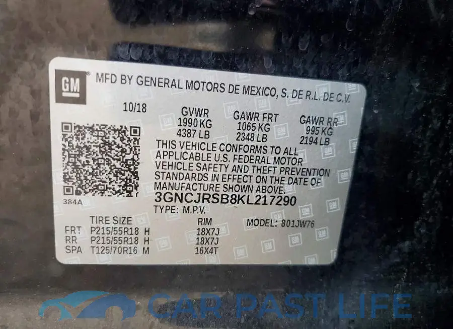 3GNCJRSB8KL217290# 13