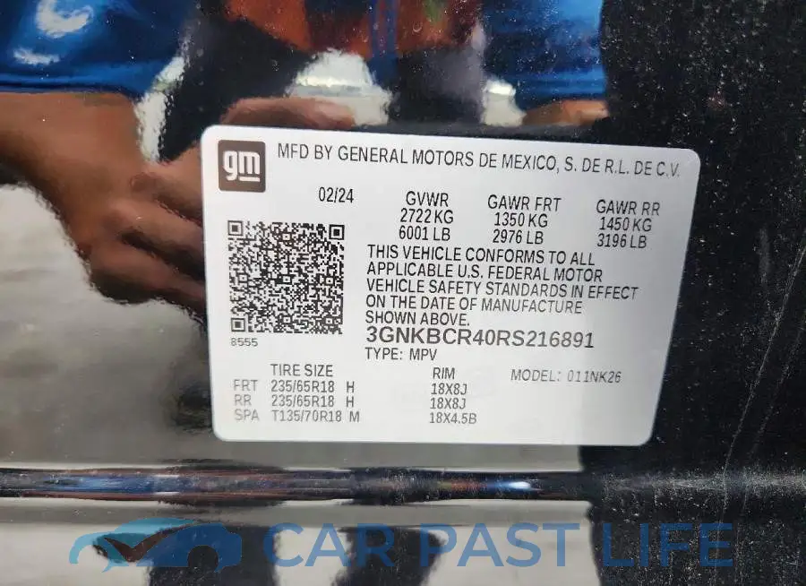 3GNKBCR40RS216891# 13