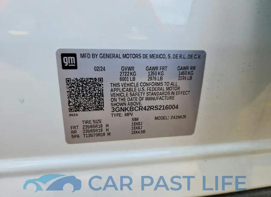3GNKBCR42RS216004# 13