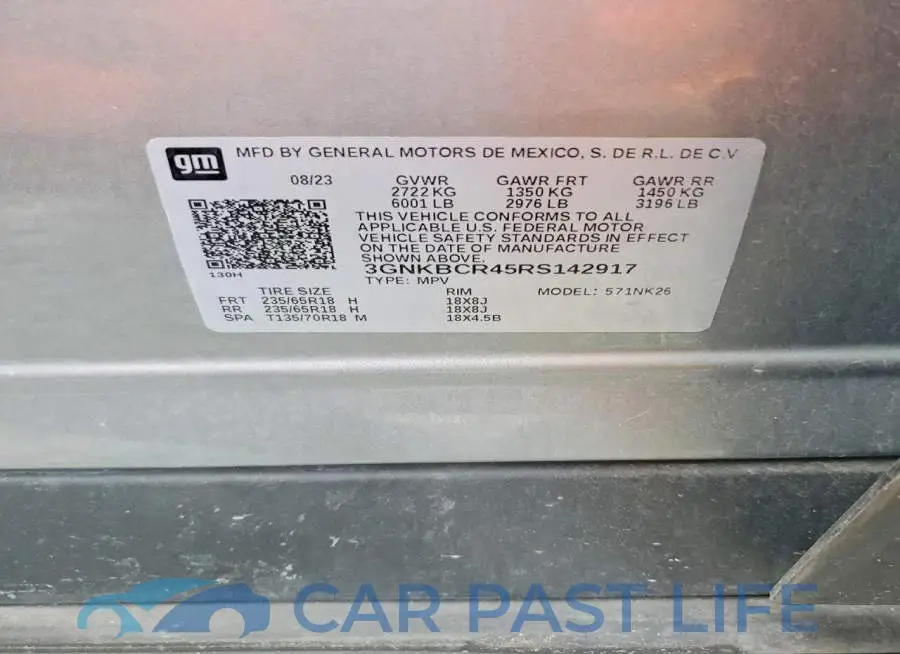 3GNKBCR45RS142917# 12
