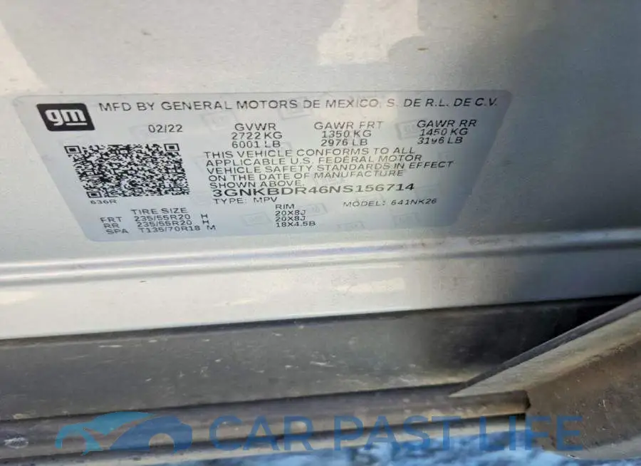 3GNKBDR46NS156714# 13