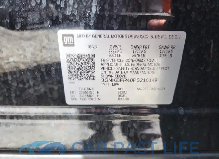 3GNKBFR48PS216149# 13
