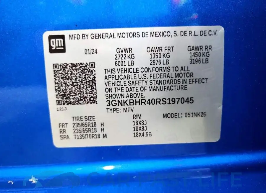 3GNKBHR40RS197045# 13