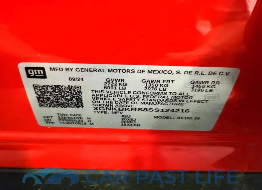 3GNKBKRS8SS124216# 13
