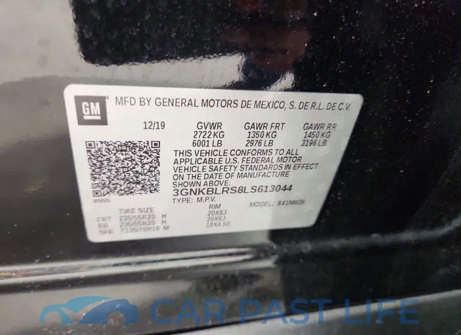 3GNKBLRS8LS613044# 12
