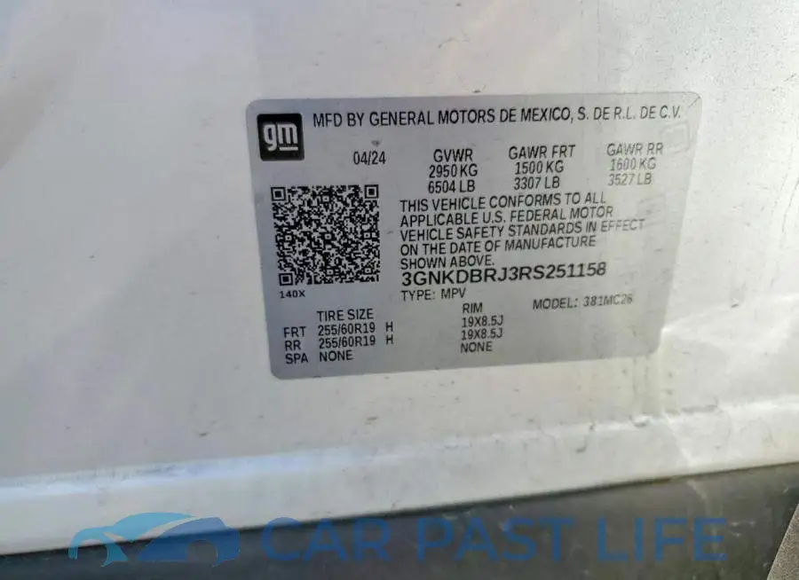 3GNKDBRJ3RS251158# 13